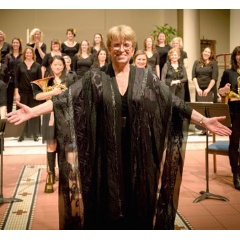 Artistic Director Cynthia Powell with Melodia Womens Choir of NYC
