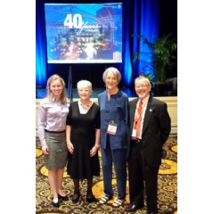 Volunteer Award Recipients at the Clinical Team Conference 2014 (L to R): Katharine Foster, Betty Takes, Margi Miller, and Clarence Smith