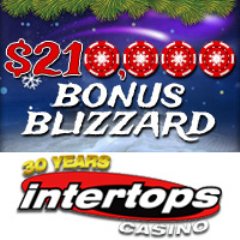 $30,000 in weekly casino bonuses during Intertops Casinos Bonus Blizzard