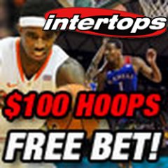 $100 free bet and $100 deposit bonus on offer at Intertops Sportsbook during March Madness.