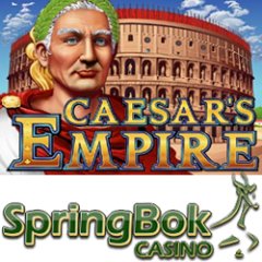 Bonuses, free spins and double comp points on Caesars Empire slot game at Springbok Casino.