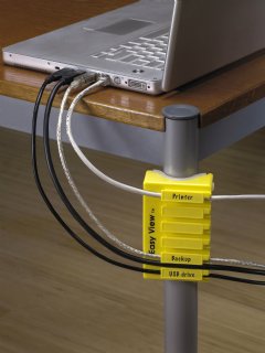 Easy View organizes cables and cords in home or office