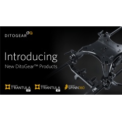 DitoGear launches Trantula GO & HD motion control sliders and Spinn360 turntable.