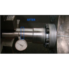 Arrow Electro-Plating Repaired a Groove in this Rotor to Like-New Condition with a Stronger Base Metal than Before.