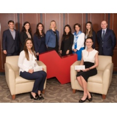 From left to right: Yanick Blanchard, Elaine Barsalou, Sandrine Theroux, Beata Swist, Melissa Tan, France Beauregard, Sandy Lam and Denis Girouard, with the two recipients of the eighth edition Florence Godard-Kalogiros and Ekin Ober (seated)