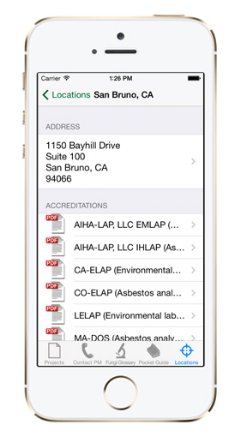 EMLab P&K Mobile App for Clients of Environmental Lab
