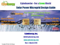 Solar Power Microgrid Design Guide by CyboEnergy (Rancho Cordova, CA)