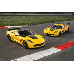 The 2016 Corvette Z06 C7.R Edition pays homage to the Corvette Racing race cars. Offered in coupe and convertible models, only 500 will be built – each with a unique, sequential VIN.