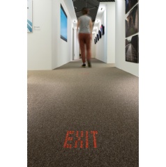 Your carpet can tell you how to get out of a building in case of an emergency.