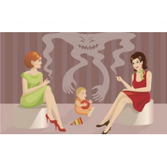 Children whose parents smoked when they were toddlers are likely to have a wider waist and a higher BMI by time they reach ten years of age. Photo : Thinkstock.