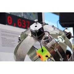 Featuring an AURIX microcontroller, one of the worlds most powerful minicomputers, Sub1 Reloaded managed to solve a Rubiks Cube within 637 milliseconds, the best time upon invention of the cube 30 years ago.