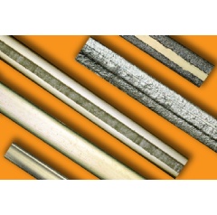 This image shows the fabrication steps from raw circular filament to a fully functional bending artificial muscle.