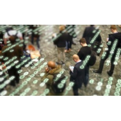 Commuters use their cell phones while waiting for a train. Yinzhi Cao and his research group have developed a novel and effective technique to track web users as they cross from one browser to another. (Image by iStock/Peter Howell)