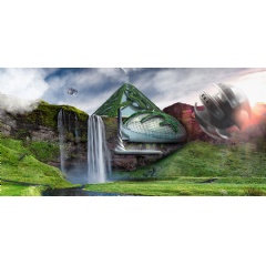 Autonomous shooting travel pods will drop guests off at mesmerising destinations, while miniature eco-systems protected from the elements by bubble-like structures will mirror their surroundings
