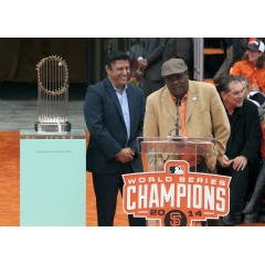 Giants fans can head out the San Mateo County Fair June 13 12-2pm to meet Tito Fuentes and see the 2014 Giants World Series Championship Trophy.