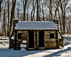 Replica hut at Jockey Hollow, Morristown National Historical Park, Morristown NJ