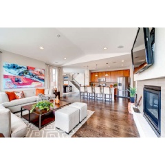 Interior shot of the Grasslands model home at HorseShoe Ridge. The Elements collection homes focus on open floorplans that combine livability and practicality.