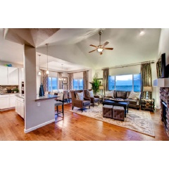 An example of the open, thoughtful living space in the Cabo plan model home by Saint Aubyn Homes in Stonebridge at Meridian Ranch.