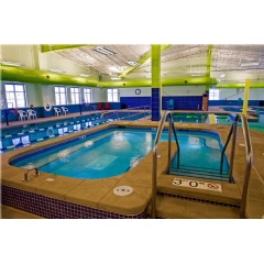 The Meridian Ranch Rec Center indoor pool and whirlpool spa.