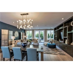 Interior Merchandising by Lita Dirks & Co. for Fareri Associates/ Gateway Development. Showcasing the open and expansive floor plan of Villa BXV Model 109.