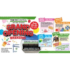 Tokyo Central. Irvine Calif. Grand Opening Banner