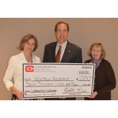 Marion Brunken, Executive Director Volunteer Alexandria, Frank Fannon, President Volunteer Alexandria, and Charlotte Cash, President and CEO CommonWealth One Federal Credit Union