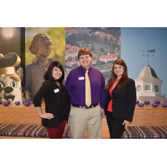 Gabby Gill, Brian Ward and Shea Baum at CommonWealth One the James Madison University Branch