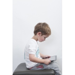 Dr. Leigh Sheldrick urges parents to check their child for iPosture Syndrome, which occurs when the head leans forward of the body while a person is looking downward.