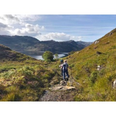 Hiking along Loch Morar, Highlands of Scotland with About Argyll Walking Holidays