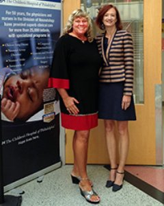 Pictured (L-R): Diane L. Spatz, PhD, RN-BC, FAAN, director of CHOP’s lactation program, and HMBANA President Kim Updegrove, RN, CNM, MSN, MPH