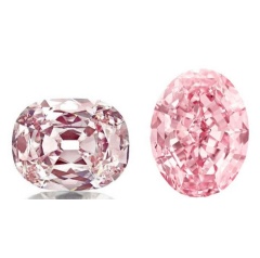 Natural colored pink diamonds