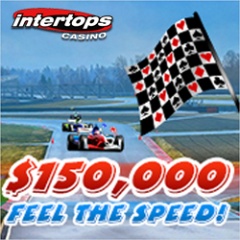 Feel the Speed casino bonus offer at Intertops Casino