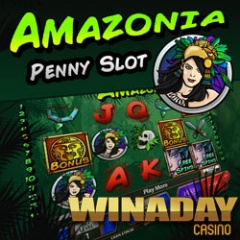 New Amazonia penny slot at WinADay has two bonus features