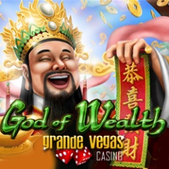New God of Wealth from Realtime Gaming now at Grande Vegas Casino and Mobile Casino