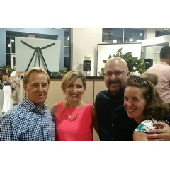Coleen Bolton (right) donated to Playing for a Cause event, which was attended by Olympians Scott Johnson and Shannon Miller.