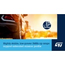 STMicroelectronics low-drift, high-accuracy op amps operate to 175C for ruggedness and long life in automotive and industrial applications