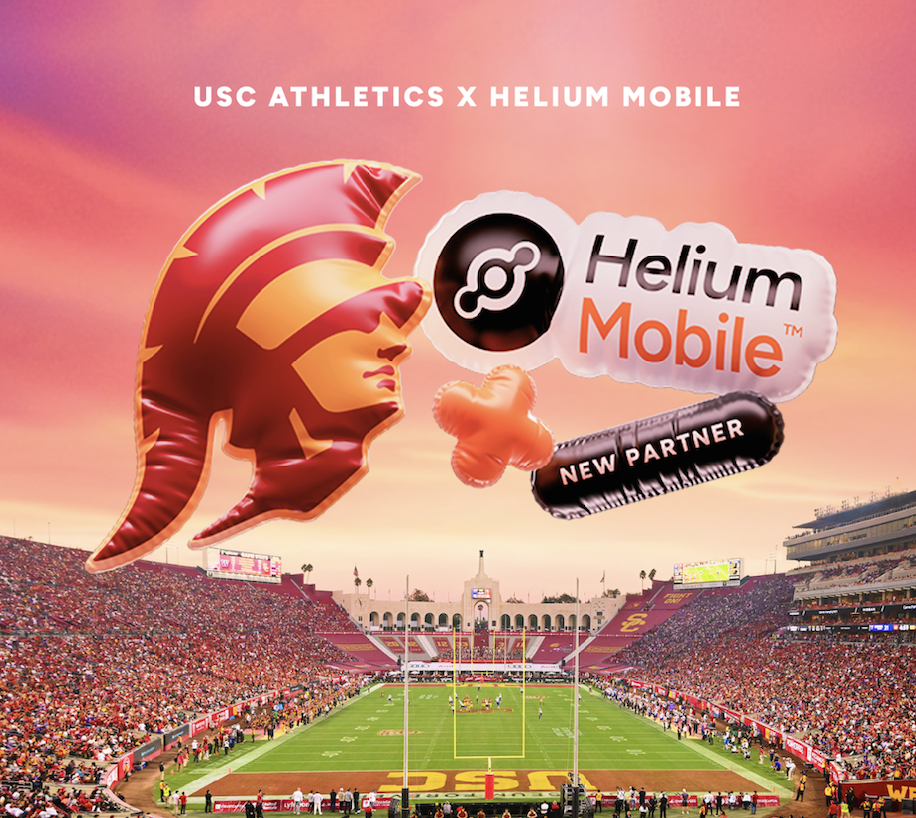 Helium Mobile partners with USC Trojans - Protechbro: Top Stories on Bitcoin, Ethereum, Web3, & Blockchain Helium Mobile partners with USC Trojans