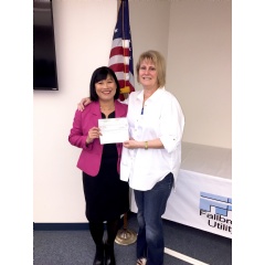 Vatei Campbell, The Elizabeth Hospice Grants Officer and Jan Pichel,
Program Officer for Legacy Endowment Community Foundation