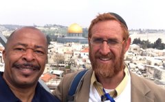 Rabbi Yehuda Glick and Pastor Keith Johnson on the Temple Mount in Jerusalem