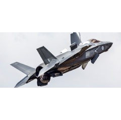 F-35 multi role combat jet at RAF Marham.  -Credit: Ministry of Defence, Crown Copyright-