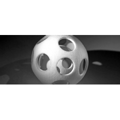 Demonstration part made from the new polymer powder of Evonik’s Polyamide 6 series. The high performance material has been specially developed for applications in the higher temperature range. -Credit: Evonik-