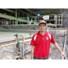 Dylan Tripp was hired as a Domtar paper science engineer after completing an internship. -Credit: Domtar-