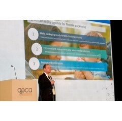 Michael Hahl, Sustainability and Strategic Innovations Director at Huhtamaki Flexible Packaging held a presentation at the Gulf Petrochemical & Chemical Association’s Plasticon innovation conference in Bahrain on March 12.