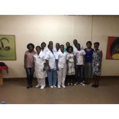 @TB-Speed : training on pneumonia study  Mozambique.   -Credit: Solthis-
