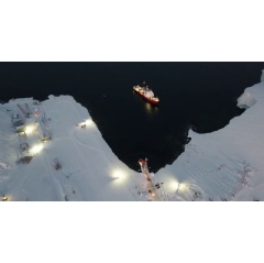 Team departs Rothera at the end of Rothera Wharf construction Season-1. Image Steve Buxton