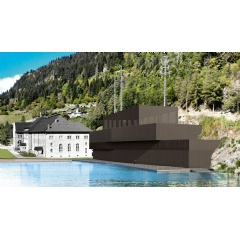 A rendering of the new Ritom pumped storage power plant in Switzerland. (Source: SBB)