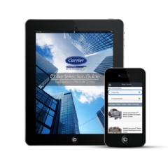 The Carrier Chiller app allows HVAC system and design engineers to input capacity, chiller and compressor type then receive key technical data and product features for the individual units that meet those specific requirements.