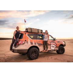 2019 Rebelle Rally: Team Wild Grace – captained by veteran off-roaders Lyn Woodward (left) and Sedona Blinson (right) – spent a weekend in the Glamis Dunes of California to receive the vehicle and begin to acclimate to life off the grid.