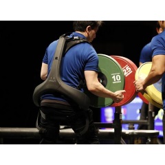 Power assist suit used at World Para Powerlifting (WPPO) Events