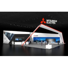 Rendition of Mitsubishi Electric booth